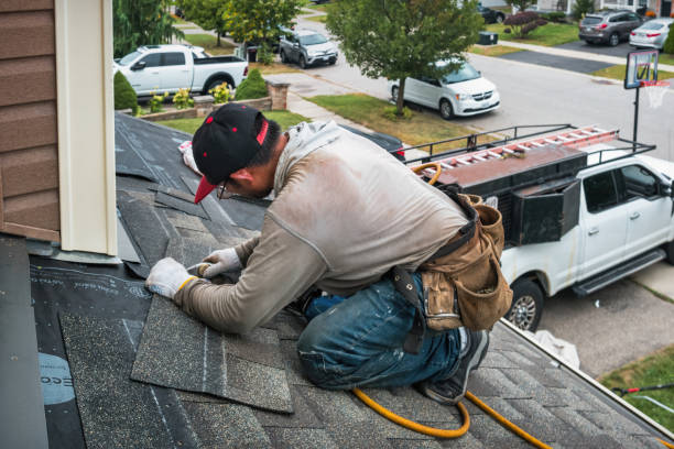 Professional Gutter Repair And Installation technician working in Lafayette, NJ